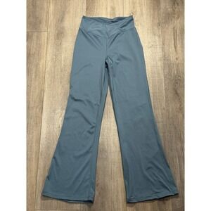 Aeropostale Womens Crossover V-Waist Flare Leggings Slate Blue Teal Size M